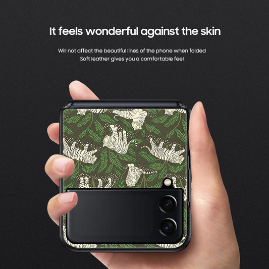 Samsung Galaxy Z Flip Series | “Creative Tiger” Exclusive Design Leather Case