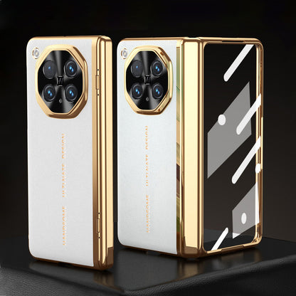 Electroplated Gold Edge Leather Case