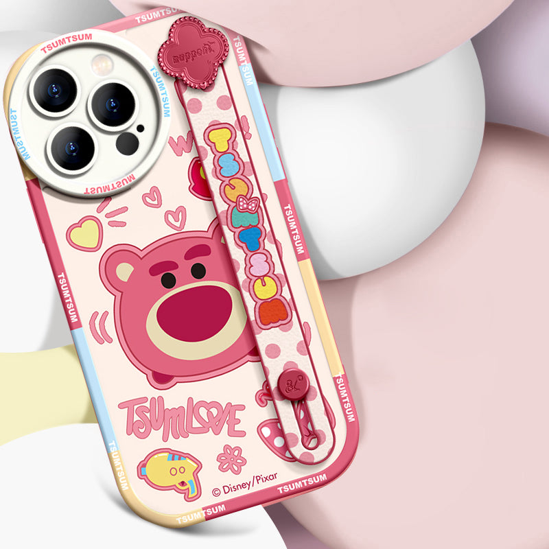 iPhone Series | “Disney Cartoon”  Liquid Silicone Wristband Phone Case