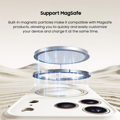 Rotating Bracket Liquid Silicone Case with MagSafe