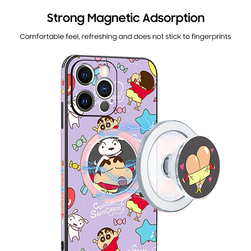 iPhone MagSafe Series | Crayon Shin-chan Cartoon Leather Phone Case