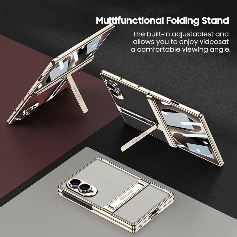 Folding Stand Business Leather Case