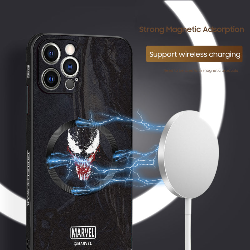 iPhone MagSafe Series | Original Design "Venom" Cartoon Leather Phone Case