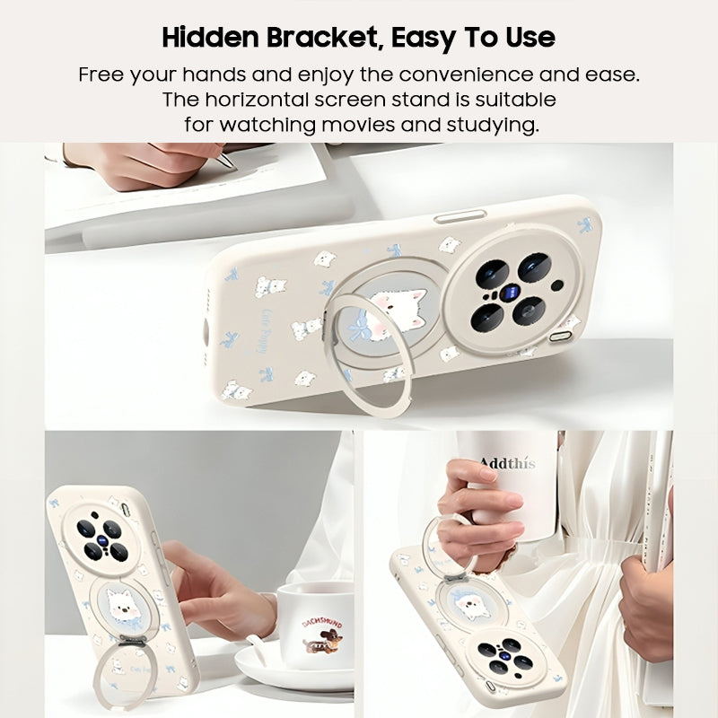 Cute Westie Liquid Silicone Lanyard Case with Bracket