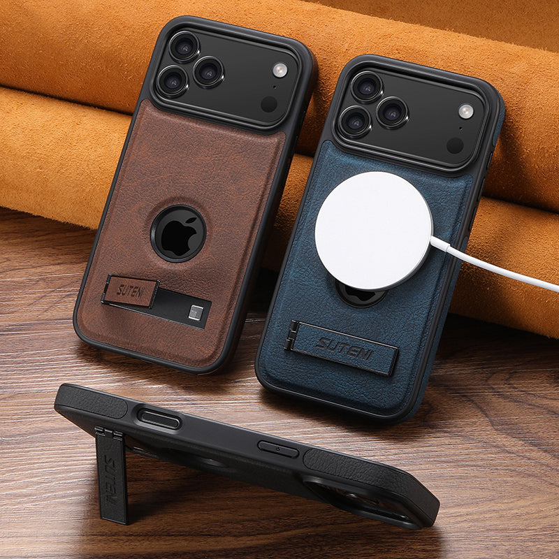 Invisible Bracket Leather Case with MagSafe