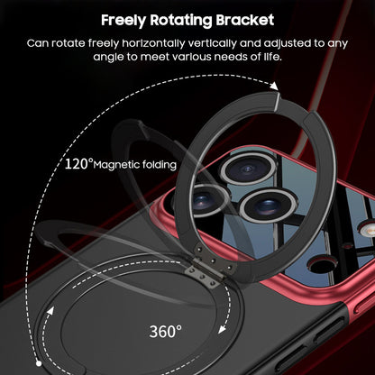 Creative Stitching Frosted Kickstand Case with MagSafe