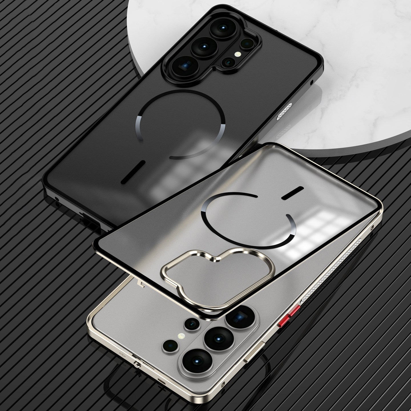 Single-Sided Buckle Metal Frame Case with MagSafe