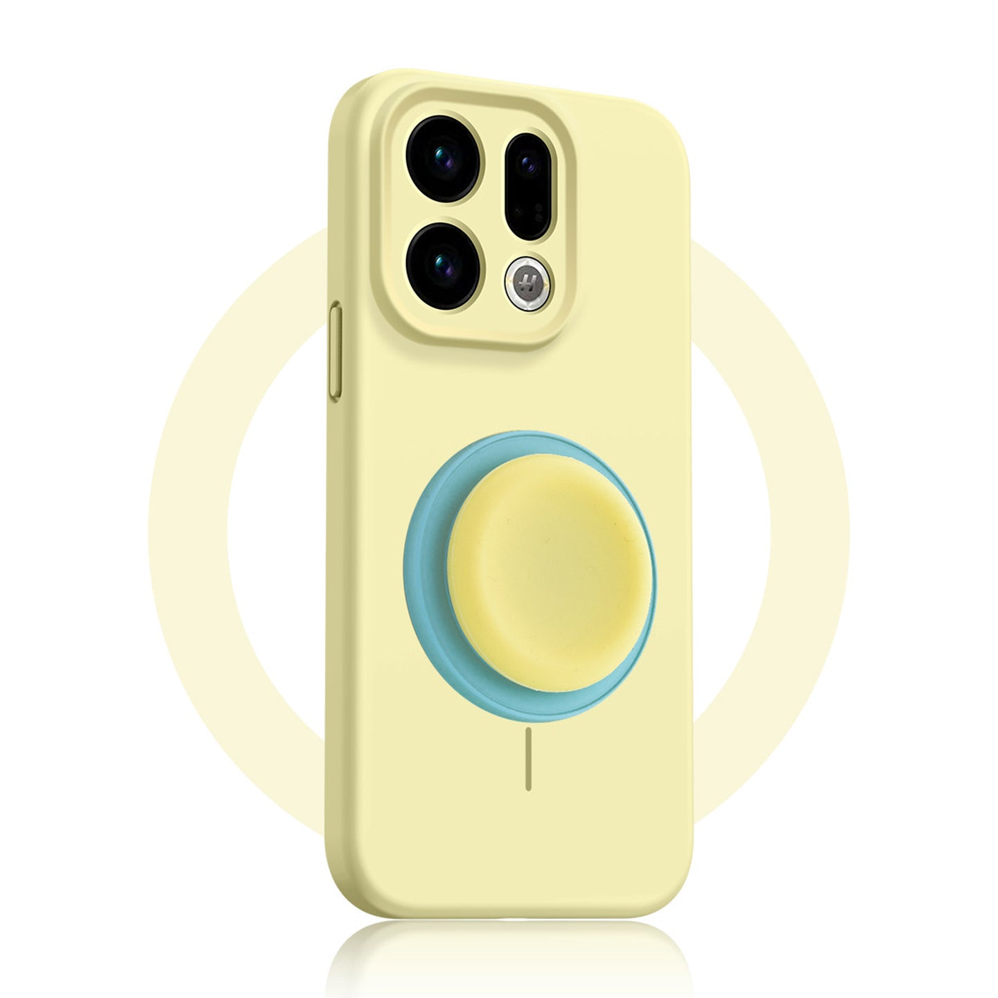 Solid Color Liquid Silicone Case with Kickstand