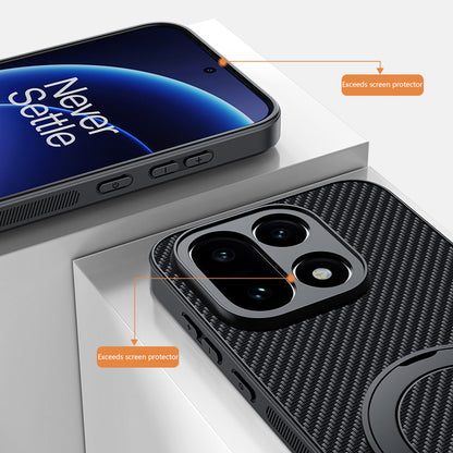 Carbon Fiber Pattern Rotating Bracket Case with MagSafe