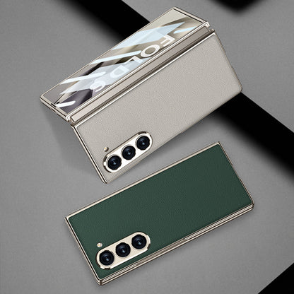 Folding Screen Electroplated Leather Case