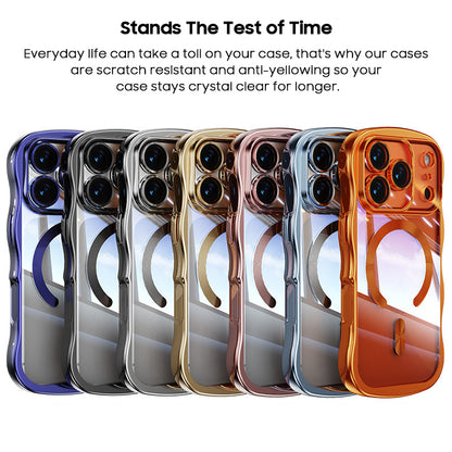 Wave-Patterned Electroplated Case with MagSafe