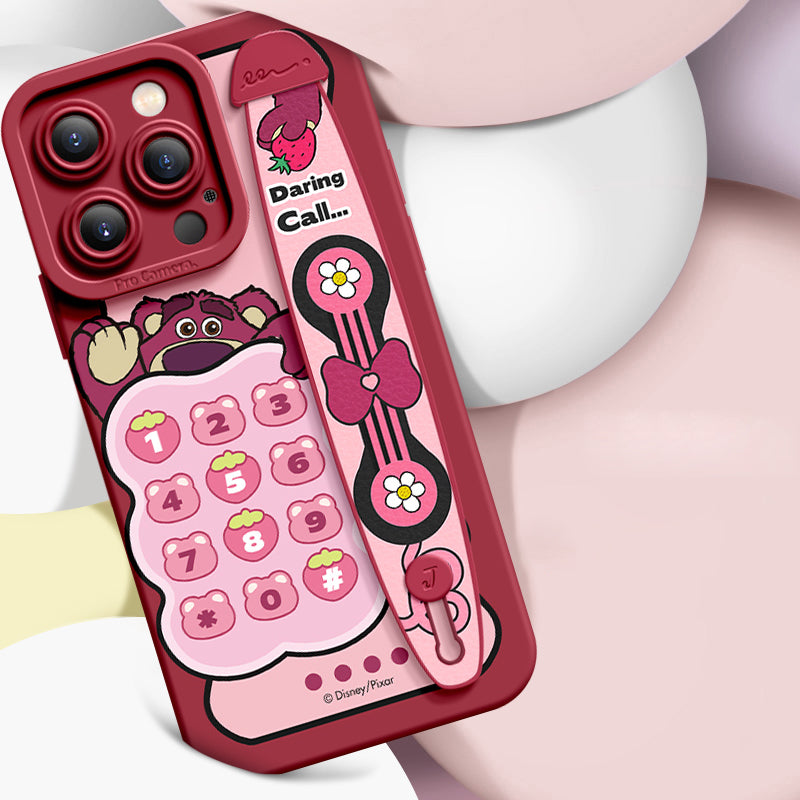 iPhone Series | “Cartoon Phone”  Liquid Silicone Wristband Phone Case