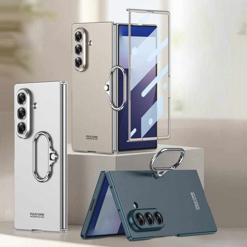 Oval Finger Ring Buckle Stand Frosted Case