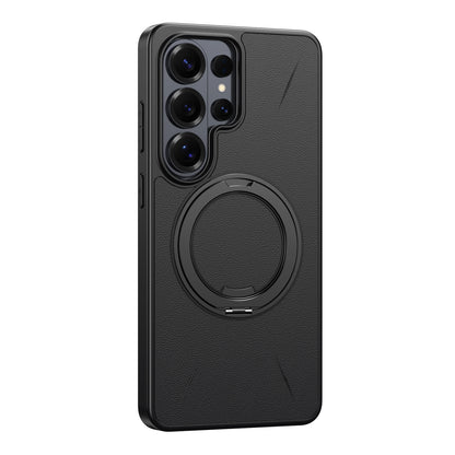 Rotating Ring Leather Case with MagSafe