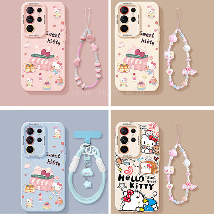 Hello Kitty Liquid Silicone Lanyard Case