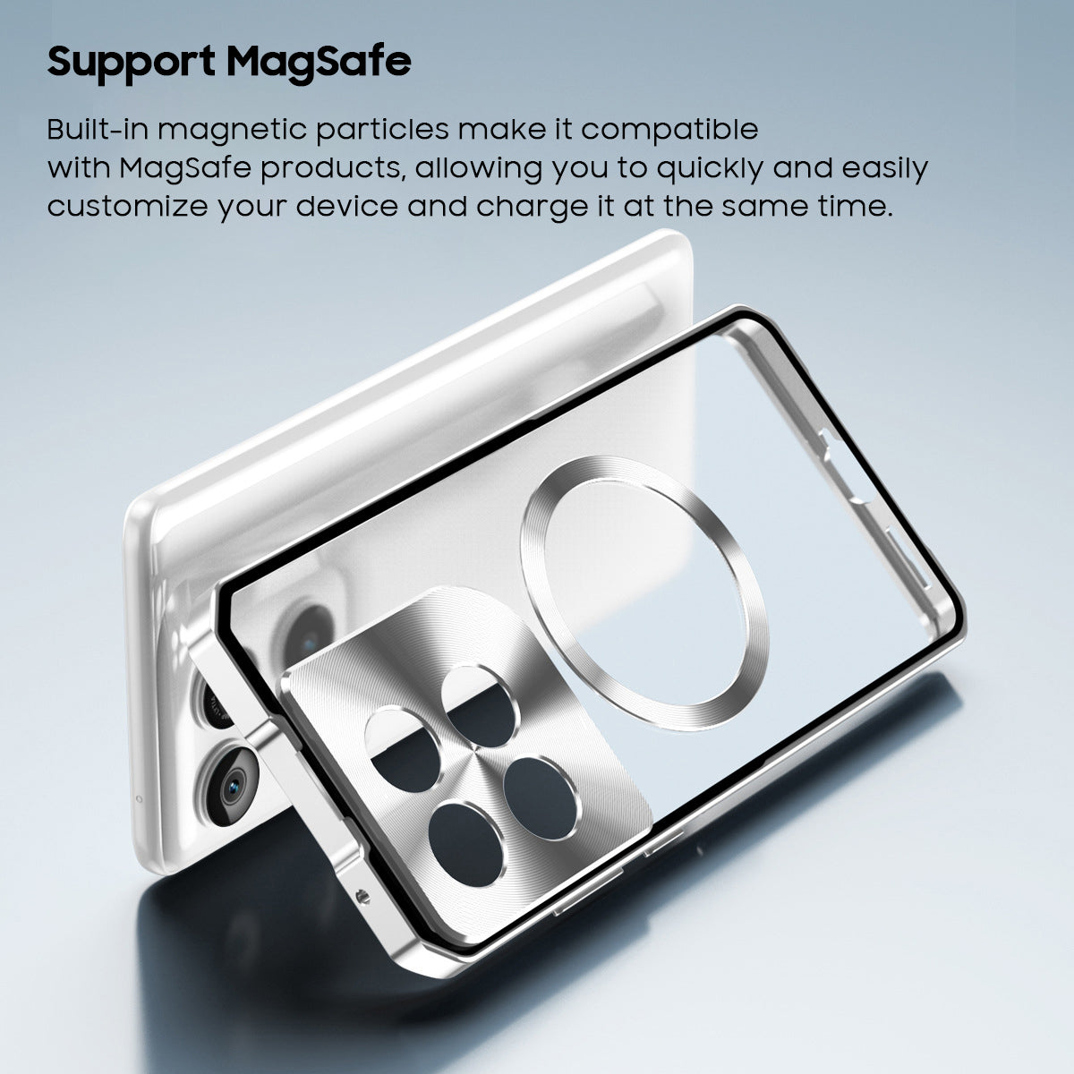 Single-Sided Buckle Metal Frame Case with MagSafe