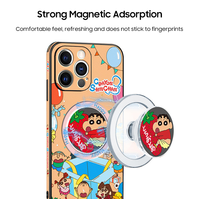 iPhone MagSafe Series | Crayon Shin-chan Cartoon Leather Phone Case