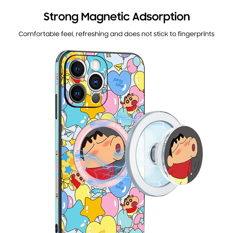 iPhone MagSafe Series | Crayon Shin-chan Cartoon Leather Phone Case