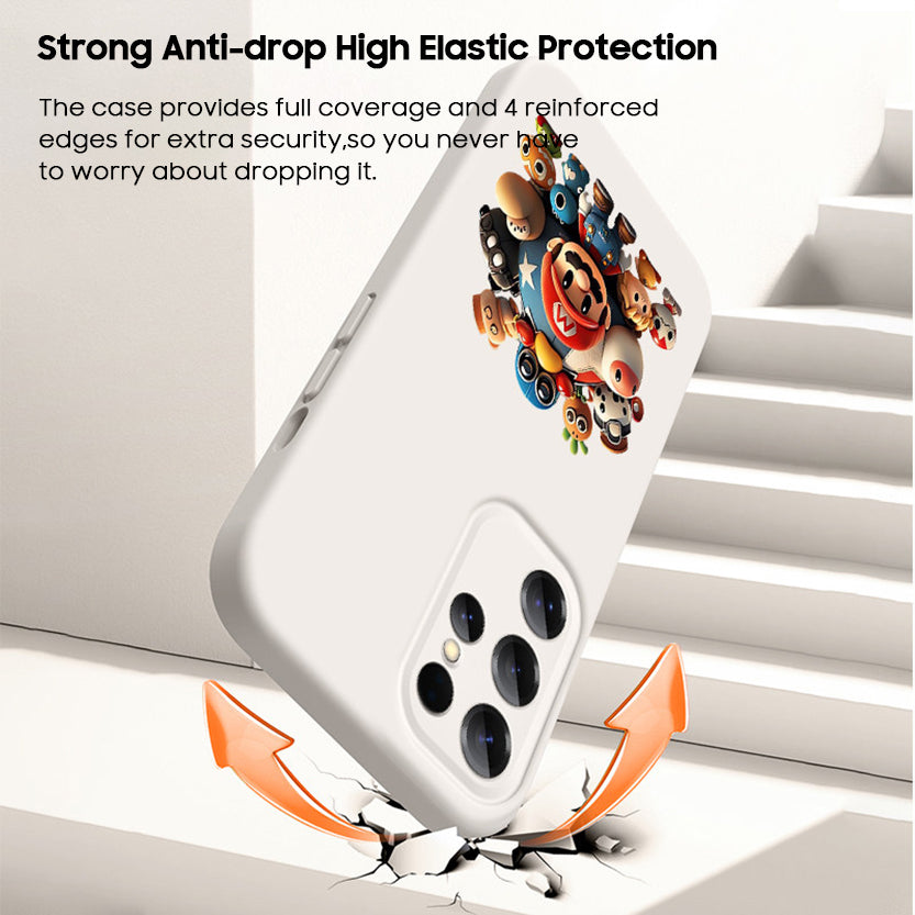 Mario Liquid Silicone Lanyard Case