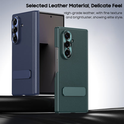 Folding Kickstand Leather Case