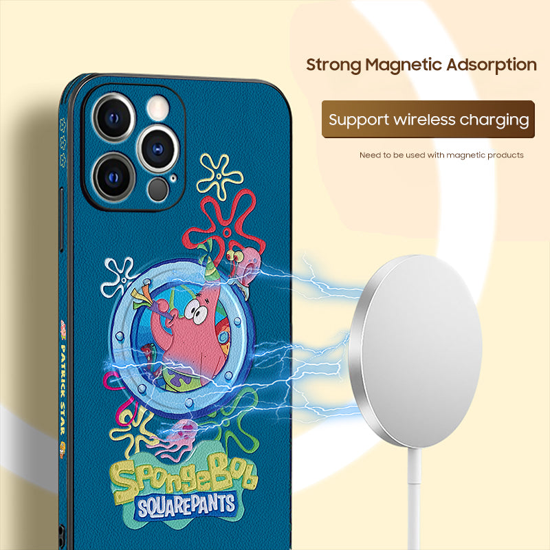 iPhone MagSafe Series | "SpongeBob SquarePants" Leather Phone Case
