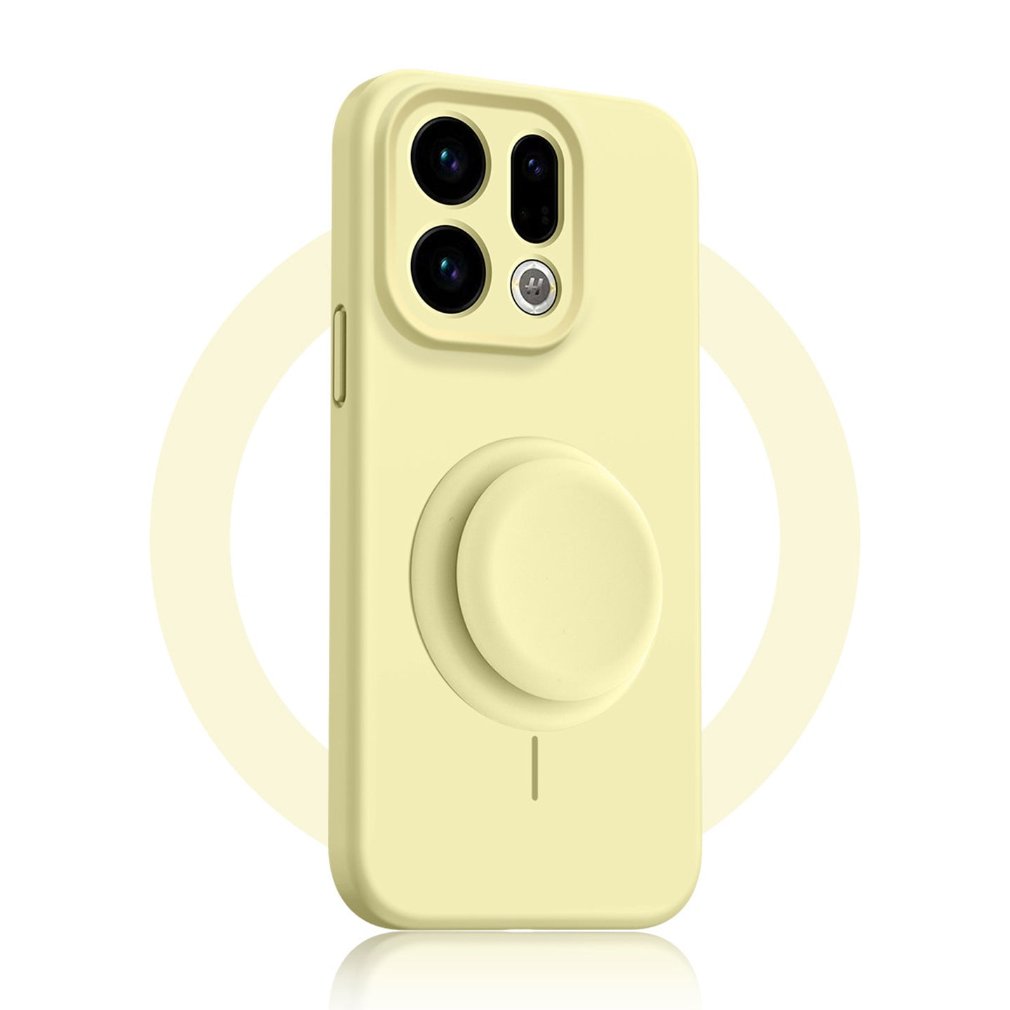 Solid Color Liquid Silicone Case with Kickstand