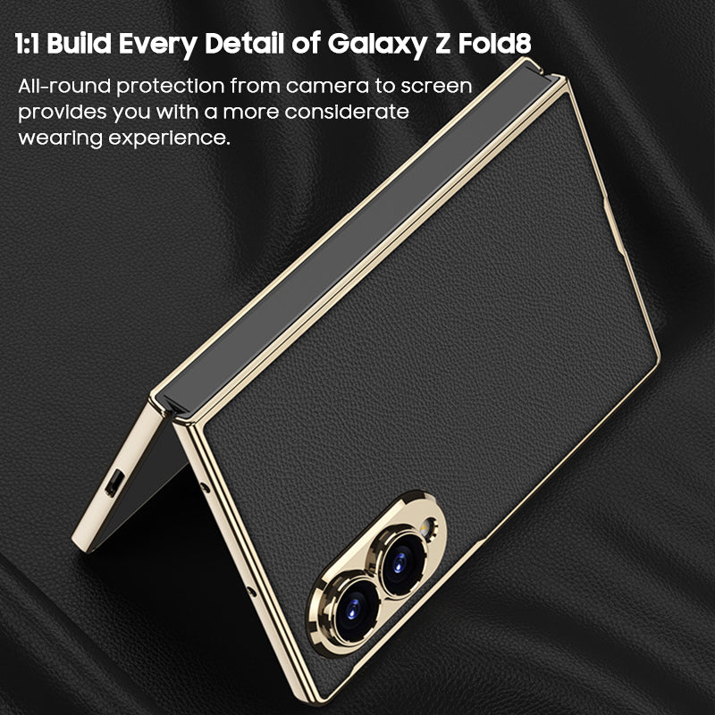 Folding Screen Electroplated Leather Case