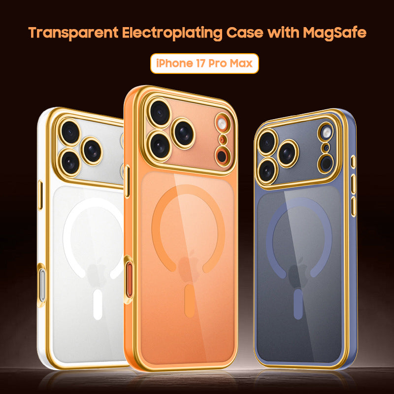 Semi-Transparent Frosted Electroplated Case with Magsafe