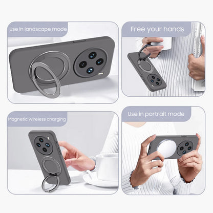 Rotating Bracket Silicone Case with MagSafe