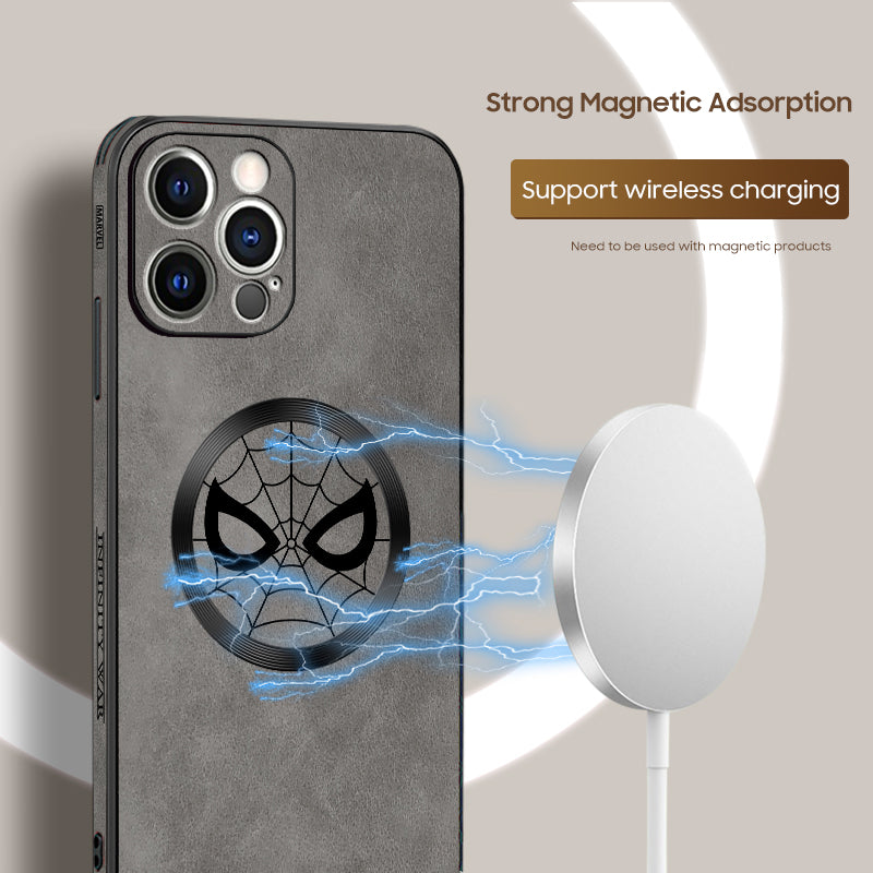 iPhone MagSafe Series | Original Design "Spider Man" Cartoon Leather Phone Case