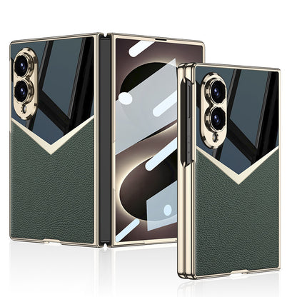 Fashionable Electroplated Stitching Leather Case