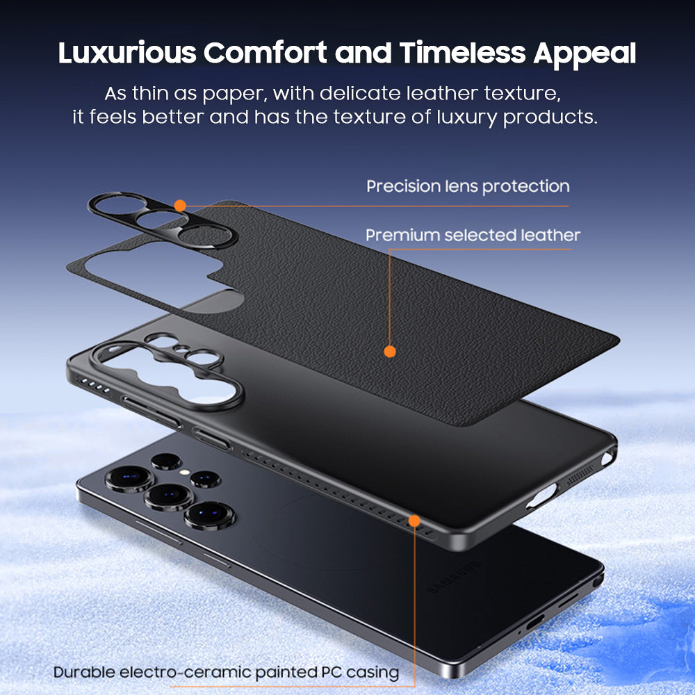 Heat Dissipation Frame Leather Case with MagSafe