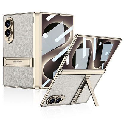 Folding Stand Business Leather Case