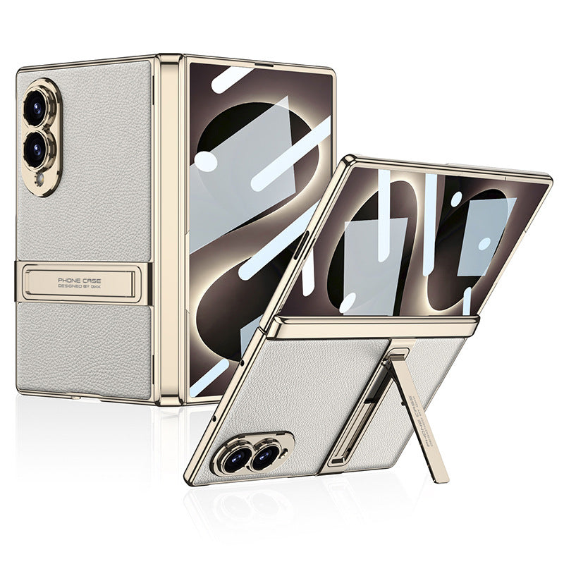 Folding Stand Business Leather Case