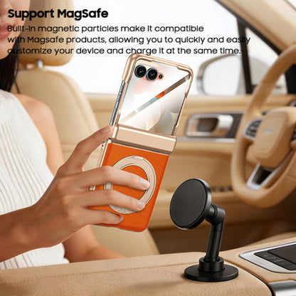360° Rotating kickstand Leather Case with MagSafe