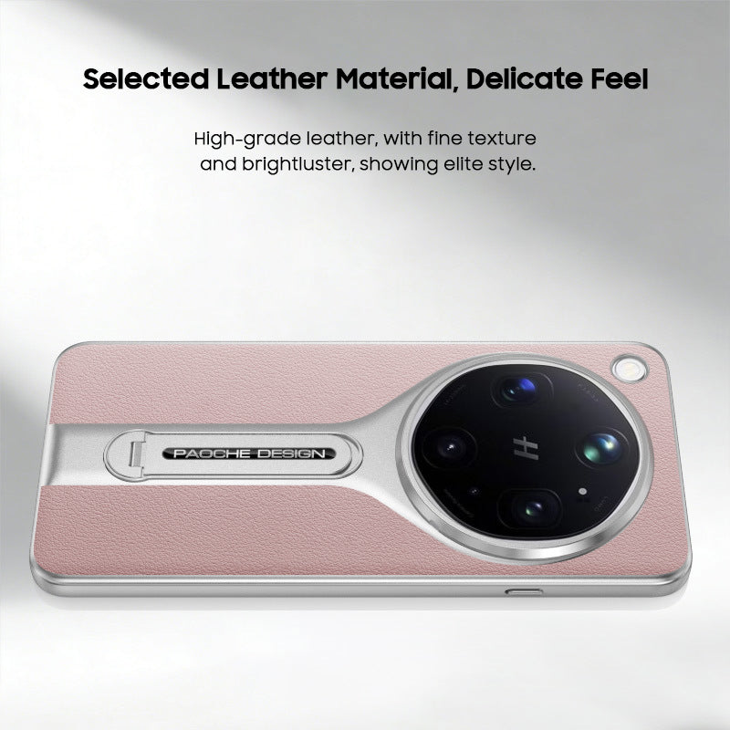 Folding Kickstand Leather Case