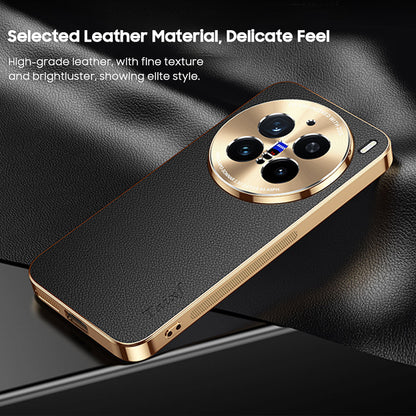 Electroplated Gold-Edged Leather Case
