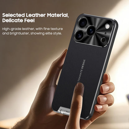 Invisible Bracket Leather Case