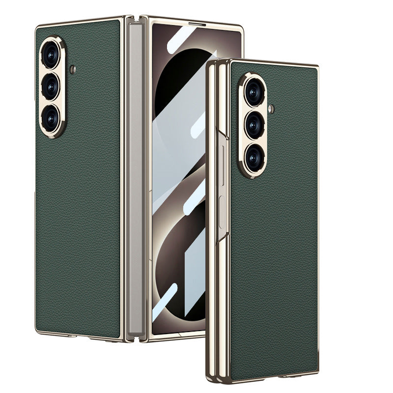 Folding Screen Electroplated Leather Case