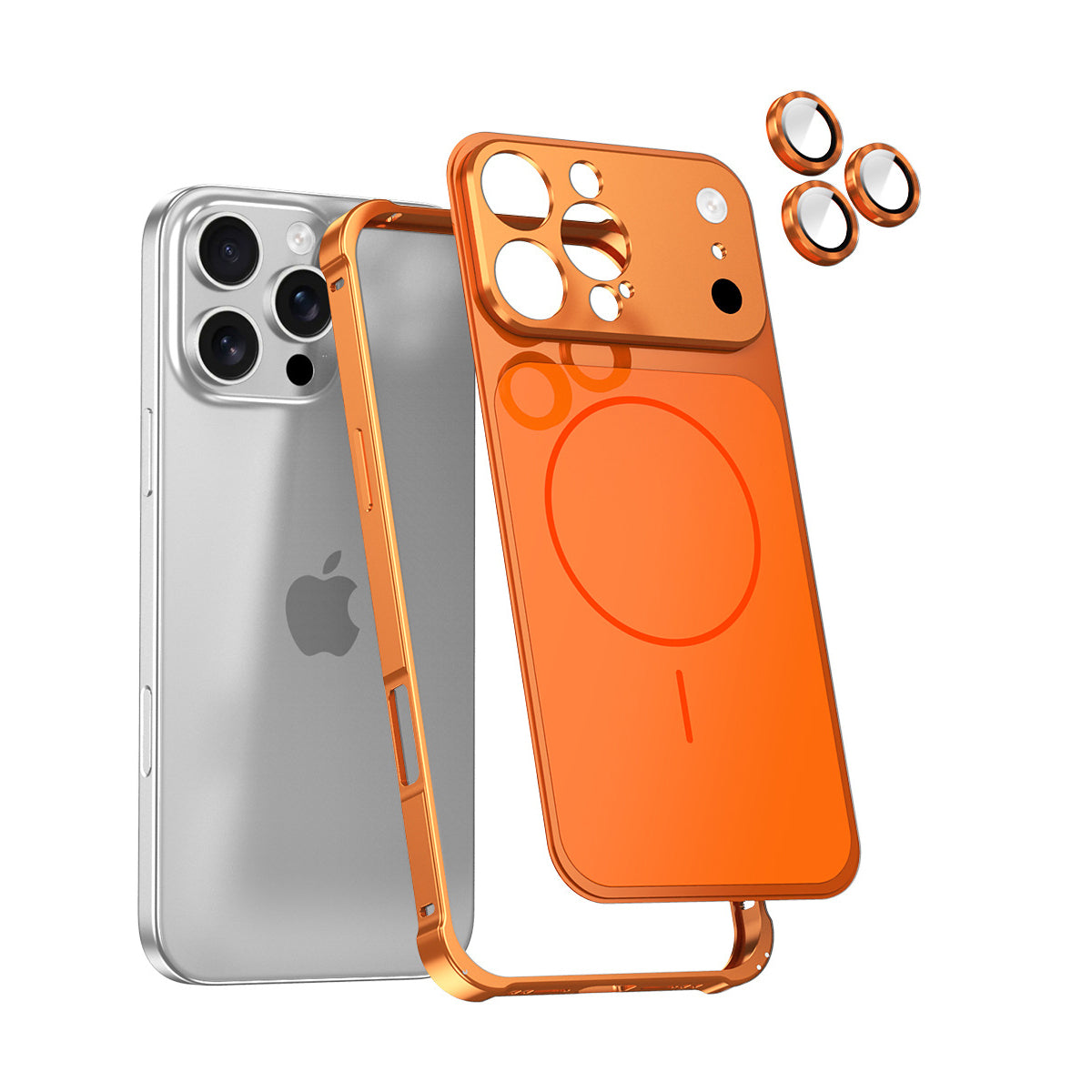 Single-Sided Buckle Metal Frame Case with MagSafe
