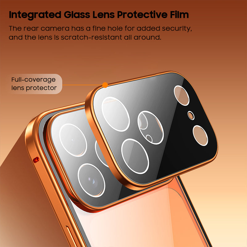 Metal Magnetic Frame Double-Sided Glass Case