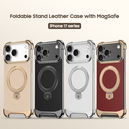 Foldable Stand Leather Case with MagSafe