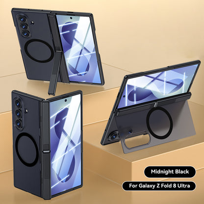 Magnetic Hinge Full Protection Case with Kickstand