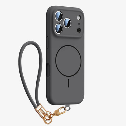 Wrist Strap Liquid Silicone Case with MagSafe