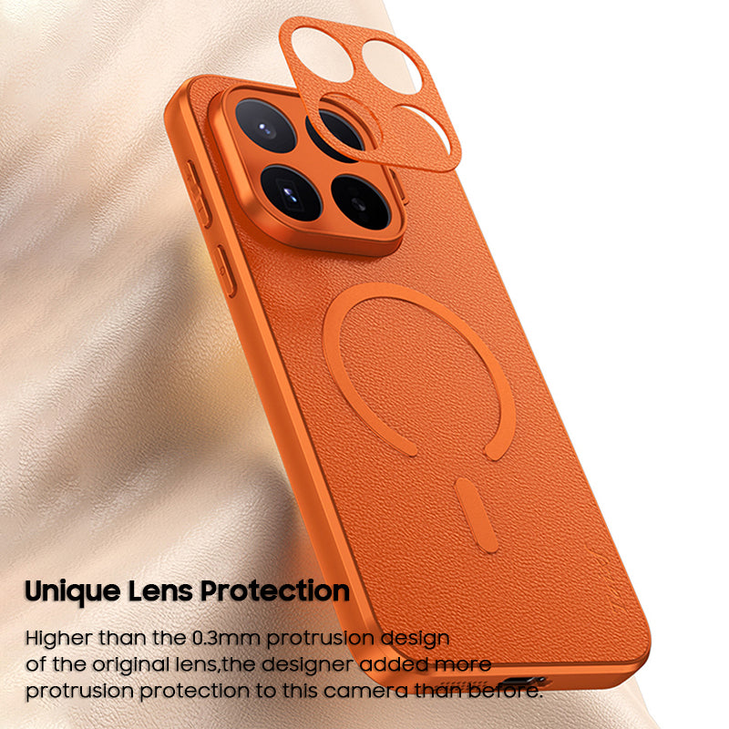 Lychee-Textured Leather Case with MagSafe