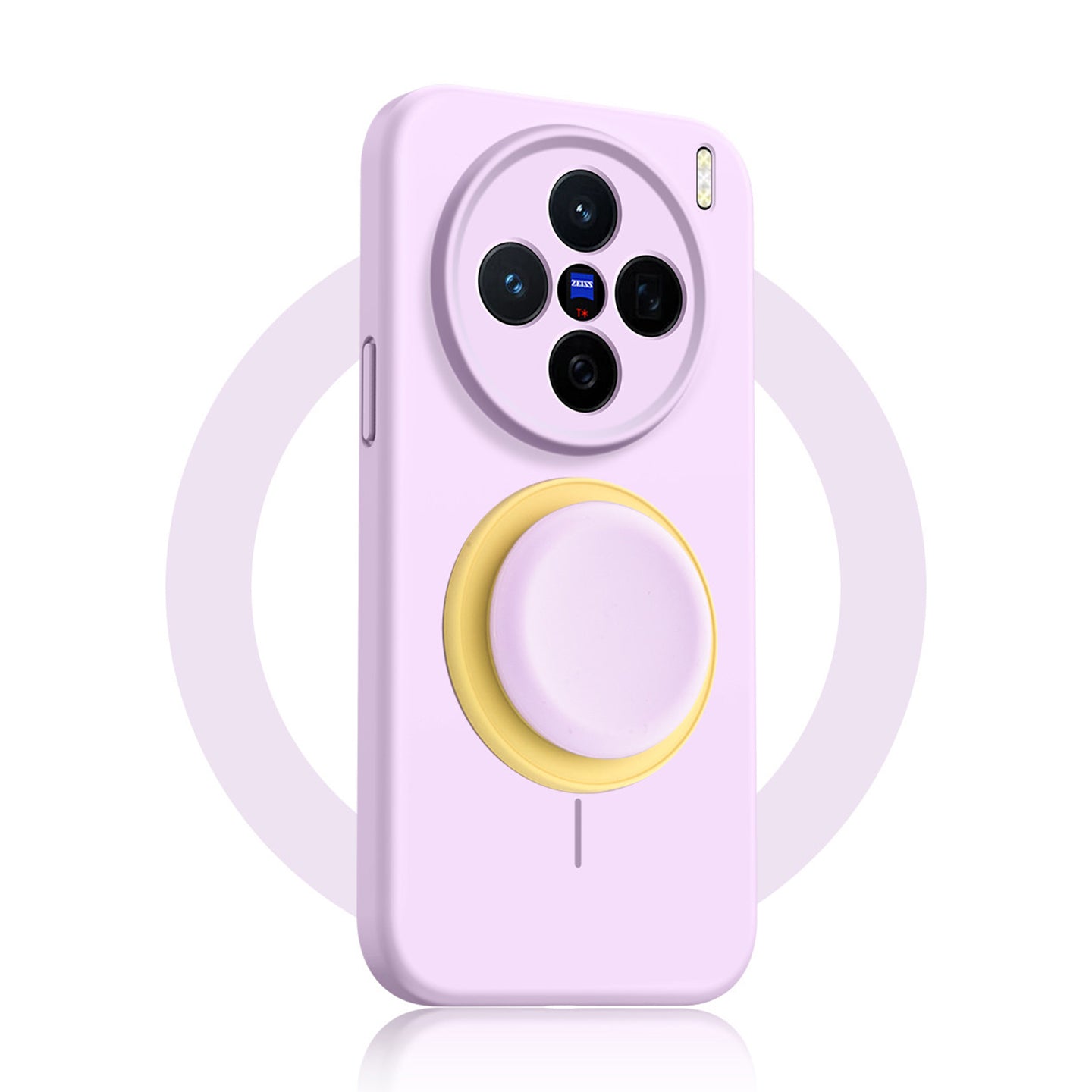 Solid Color Liquid Silicone Case with Kickstand