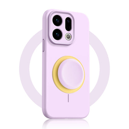Solid Color Liquid Silicone Case with Kickstand