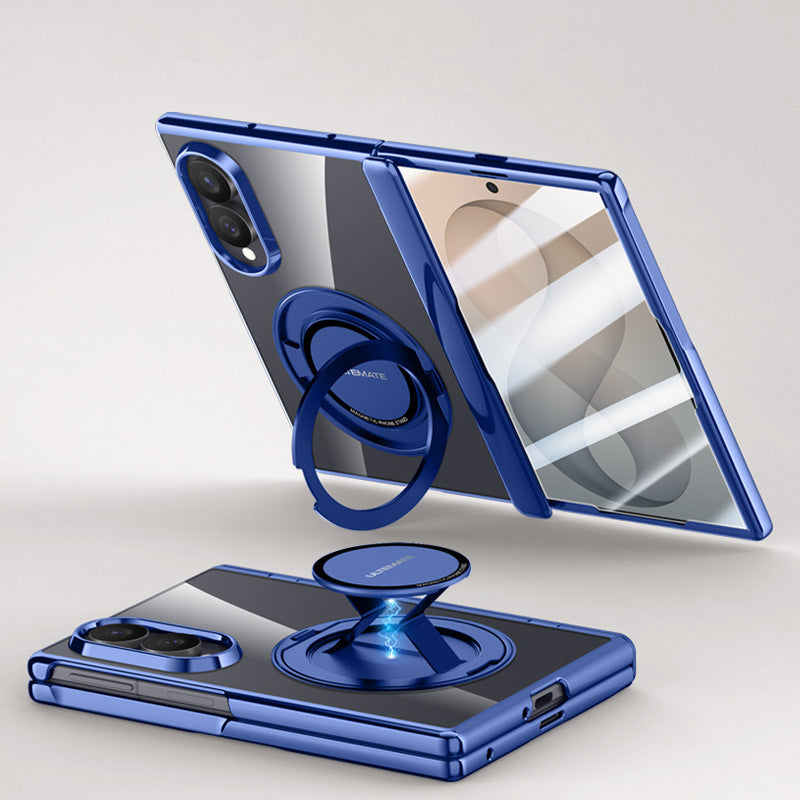 Electroplated Magnetic Ring Kickstand Protective Case