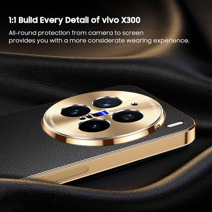 Electroplated Gold-Edged Leather Case