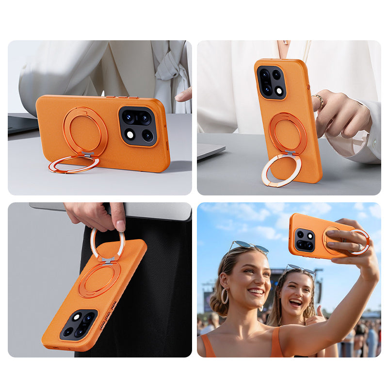 Rock Sand Material Ring Holder Case with MagSafe